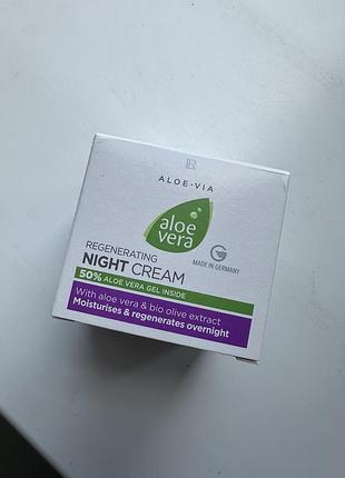 Серія “aloe via” aloe vera регенеруючий нічний крем