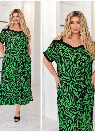 Легкие летние женские платья штапель, большие размеры