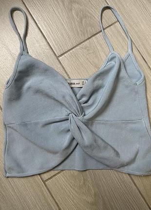 Топ майка блакитна zara