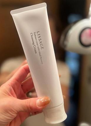 Зволожувальний очищувальний крем для вмивання kanebo lissage resage moist cleansing cream, 125 г., японія
