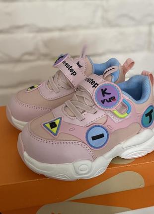 Нові рожеві кросівки weestep 25 розмір