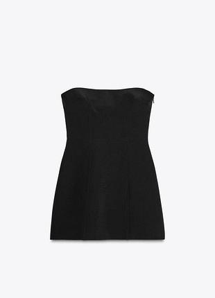 Короткое черное платье zara4 фото