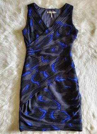 Сукня жіноча розмір s , halston heritage сірого, чорно-синього кольору