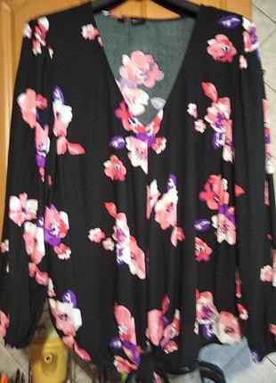 Блузка женская в цветочный принт