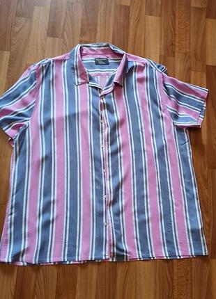 Чоловіча пляжна сорочка з тоненькою віскози штапель 3xl