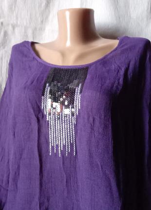 Блуза жатка а-силует батал