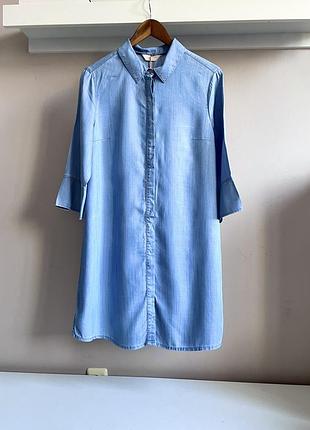 Подовжена,легка джинсова сорочка