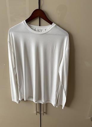 Лонгслів anmi repose мʼякий віскоза білого кольору s-m