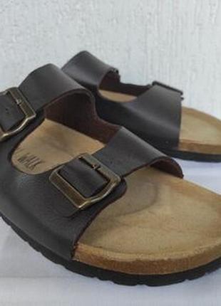 Шлепки кожанние,ортопедические natural walk  р.45