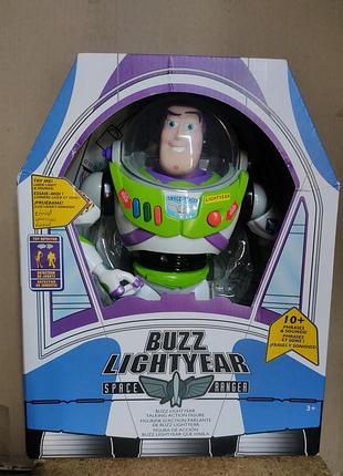Интерактивный базз лайтер из мф история игрушек баз светик buzz lightyear оригинал десней