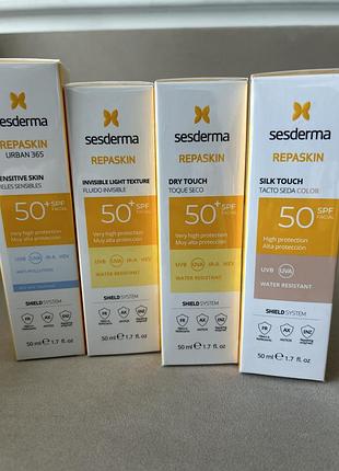 Сонцезахисний крем spf 50+ sesderma repaskin