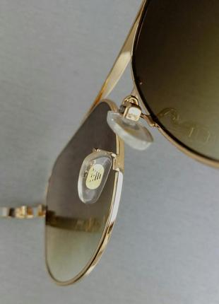 Emporio armani окуляри краплі чоловічі сонцезахисні коричневі з градієнтом6 фото