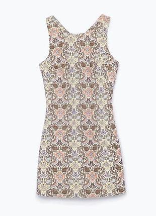 Витончене вишите міні плаття/сукня футляр від бренду zara розмір s xs4 фото