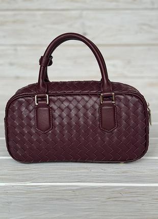 Шкіряна плетена сумка в стилі bottega veneta, виробник італія