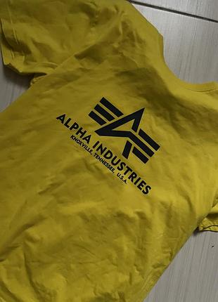 Футболка alpha industries жовта
