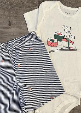 Костюм carters набір речей боді шорти