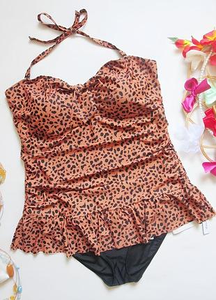 Шикарный моделирующий слитный купальник в леопардовый принт george 09-24 🌼🌴🌼