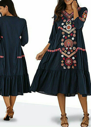 Платье вышиванка  maizistory dress машинная вышивка maizistory dress ,аппликация maizistory dress