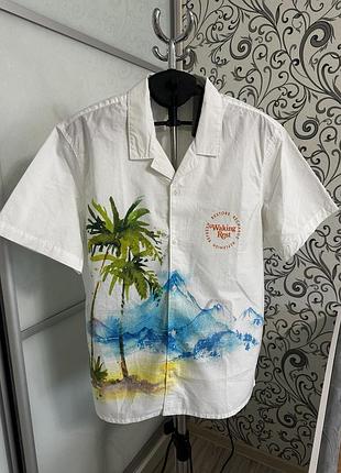 Мужская повседневная рубашка с коротким рукавом levi's