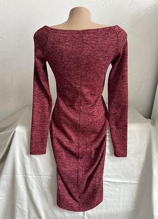 Бордова сукня 5