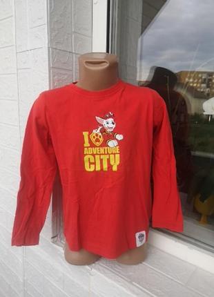 Лонгслів на 4-6 років 110-116 см трикотажна кофта на хлопчика футболка з довгим рукавом