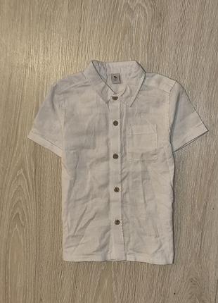 Льняная рубашка шведка tu на 3-4 года