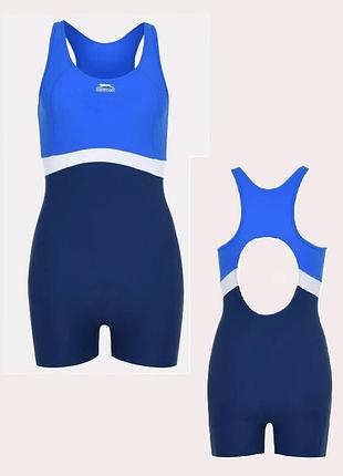 44-46р. сплошной купальник шорты slazenger