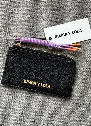 Новый черный кожаный ремешок bimba y lola с брелком кардхолдер cos arket massimo other stories