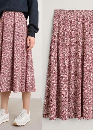 Юбка из органического хлопка пояс на резинке seasalt cornwall tall