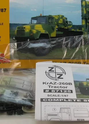 Тягач седельный краз-260в, сборная модель 1:87(н0) (zz modell no.87125)