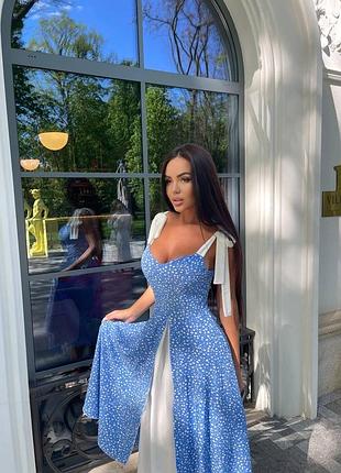 Платье с завязками на плечах