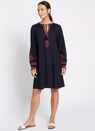 Коротка сукня marks&spencer з вишивкою