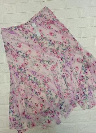 Юбка в цветочный принт marks and spencer