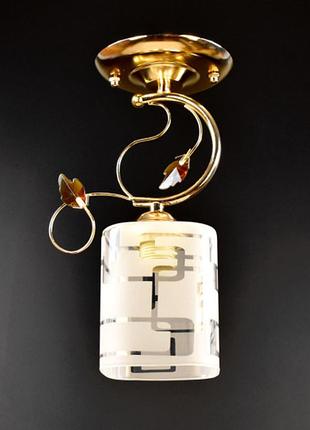 Люстра потолочная на 1 лампочку 25262 золото 28х13х13 см.