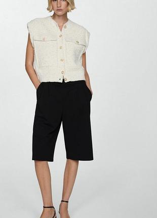 Лляні подовжені шорти бермуди papaya