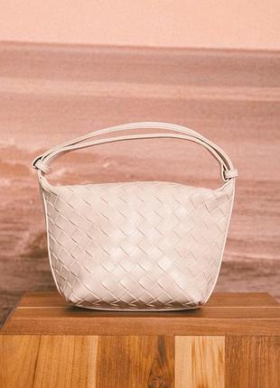 Сумка корзинка біла