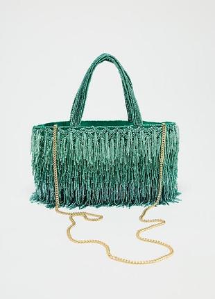 Сумка zara с бисером