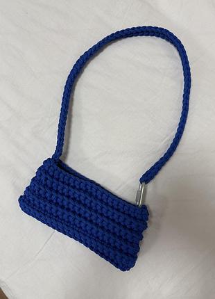 Синя текстильна сумка ручної роботи zinkas bags