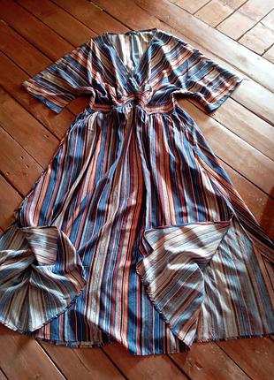 Летнее полосатое платье