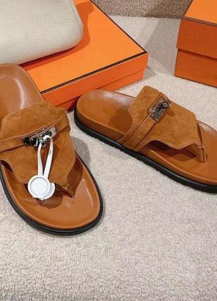 Шлепки шльопанці сандалі мокасини в стилі hermes в’єтнамки сандали шльопки