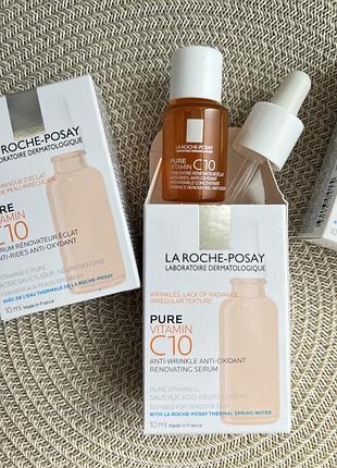 La roche-posay роз'яснююча сироватка проти зморшок з вітаміном с