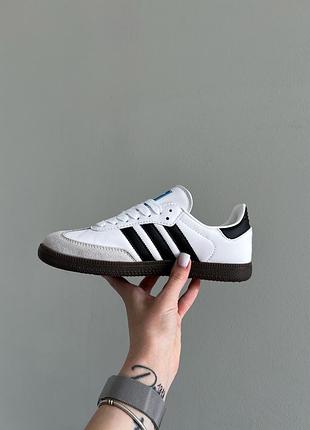 Кроссовки женские adidas samba og white black