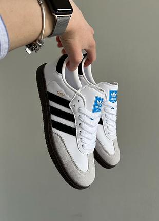 Кроссовки женские adidas samba og white black4 фото