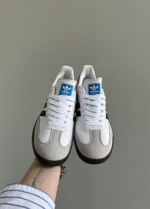 Кроссовки женские adidas samba og white black5 фото