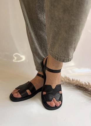 Шкіряні босоніжки ермес