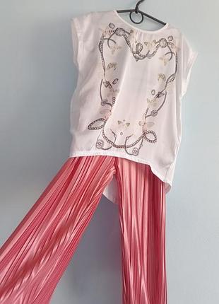 Брюки кюлоты и блуза набор, костюм