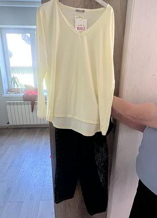 Футболка кофта лимонна італія