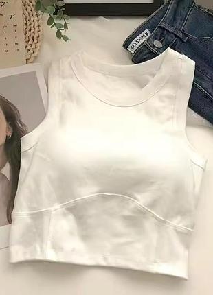 Новий білий топ із вставками