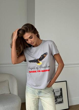 Трикотажная футболка с принтом