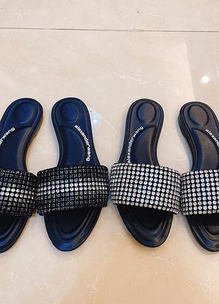Шльопанці alexander wang шлепанцы
